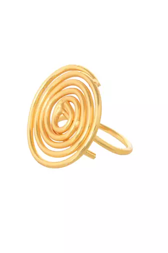 Trending gold-plated circular ring