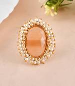Pearl stone finger ring