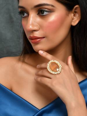 Pearl stone finger ring 2