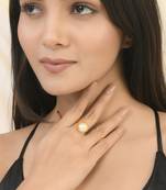 Gold plated finger ring for women