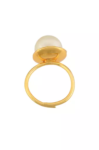 Gold plated finger ring for women