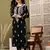 Hand embroidered black rayon lucknowi chikankari co-ord set
