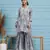 Hand embroidered grey modal lucknowi chikankari garara set