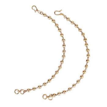 Fascinating golden balls gold plated ear-chain(kaan chain) for women 2