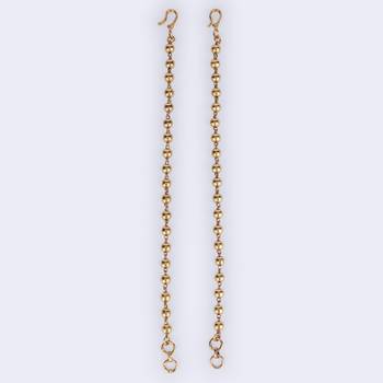 Fascinating golden balls gold plated ear-chain(kaan chain) for women 4