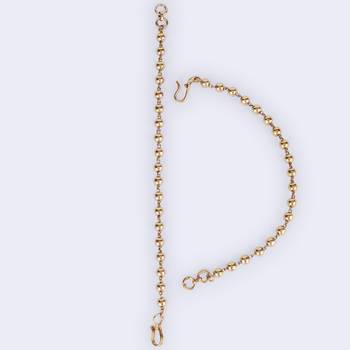 Fascinating golden balls gold plated ear-chain(kaan chain) for women 5