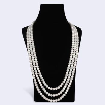 Royal pearl 3 layered gold plated moti mala necklace 4