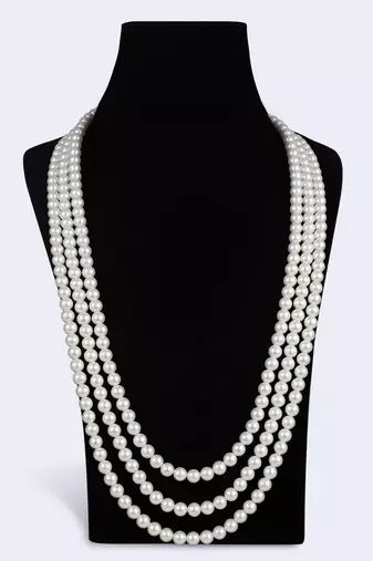 Royal pearl 3 layered gold plated moti mala necklace