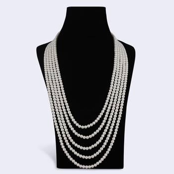 Freshwater big pearl 5 layered gold plated moti mala necklace 3