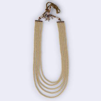 Freshwater pearl 5 layered gold plated moti mala necklace 3