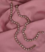 Traditional lovely round shape gold plated set of 2 anklet(payal) for women