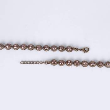 Traditional lovely round shape gold plated set of 2 anklet(payal) for women 3