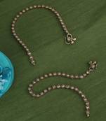 Traditional fascinating round shape gold plated set of 2 anklet(payal) for women