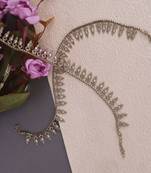 Traditional good-looking oval shape gold plated set of 2 anklet(payal) for women