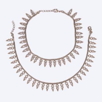 Traditional good-looking oval shape gold plated set of 2 anklet(payal) for women 2