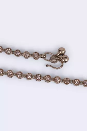 Traditional fascinating round shape gold plated set of 2 anklet(payal) for women
