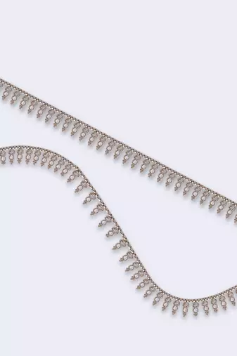 Traditional good-looking oval shape gold plated set of 2 anklet(payal) for women