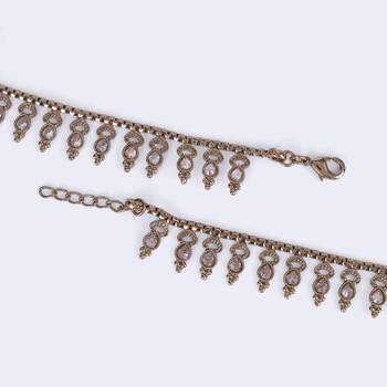 Traditional good-looking oval shape gold plated set of 2 anklet(payal) for women 4