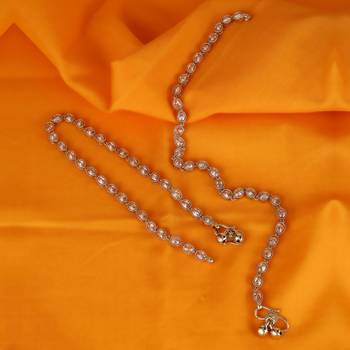 Traditional fabulous oval shape gold plated set of 2 anklet(payal) for women 1