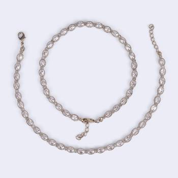 Traditional oval shape gold plated set of 2 anklet(payal) for women 2
