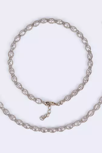 Traditional oval shape gold plated set of 2 anklet(payal) for women