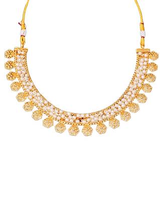 Gold plated pearl necklace set with jhumka earrings for women, jewelry for all occasions 5