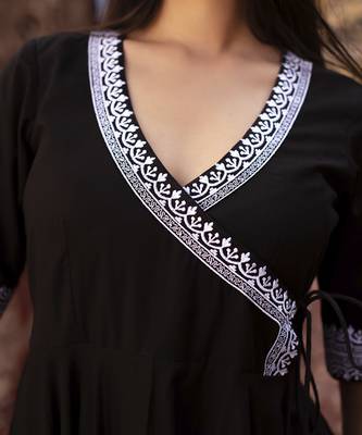 Black cotton plain anarkali 3