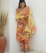 Multicolor cotton printed kurta set