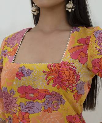 Multicolor cotton printed kurta set 4