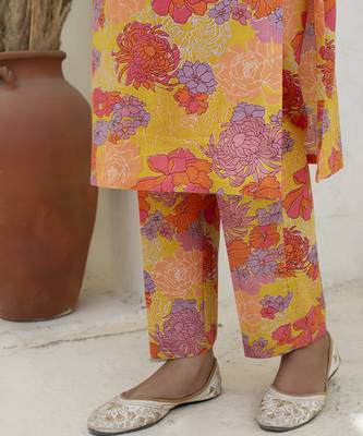 Multicolor cotton printed kurta set 5
