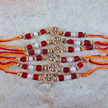 Multi beads cotton adjustable rakhi 1