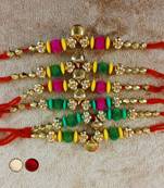 Multi beads cotton adjustable rakhi