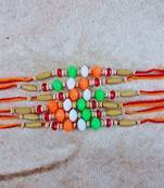 Multi beads cotton adjustable rakhi