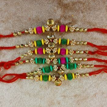 Multi beads cotton adjustable rakhi 2