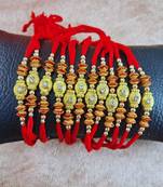 Multi beads cotton adjustable rakhi