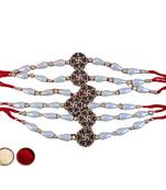 Multi beads cotton adjustable rakhi