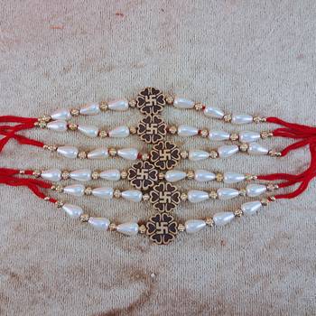 Multi beads cotton adjustable rakhi 2