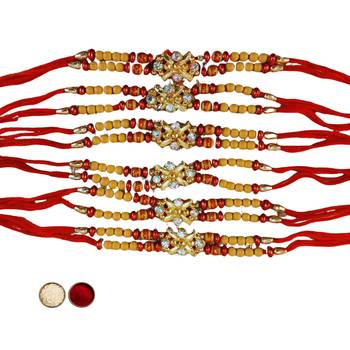 Multi beads cotton adjustable rakhi 2