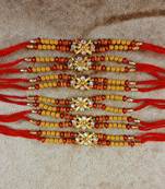 Multi beads cotton adjustable rakhi