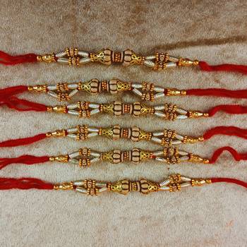 Multi beads cotton adjustable rakhi 1