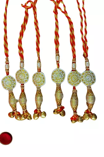 Multi beads cotton adjustable  bangle rakhi