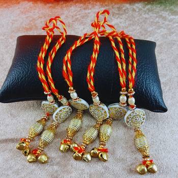 Multi beads cotton adjustable  bangle rakhi 3