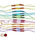 Multi beads cotton adjustable rakhi