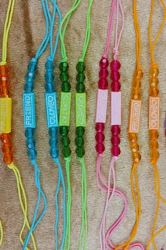 Multi beads cotton adjustable rakhi