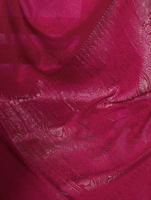 Charm Chinon Self-Printed Saree with Intricate Zari Work 5