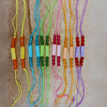 Multi beads cotton adjustable rakhi 4