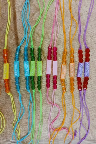 Multi beads cotton adjustable rakhi