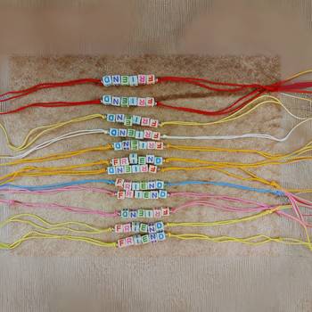 Multi beads cotton adjustable rakhi 3