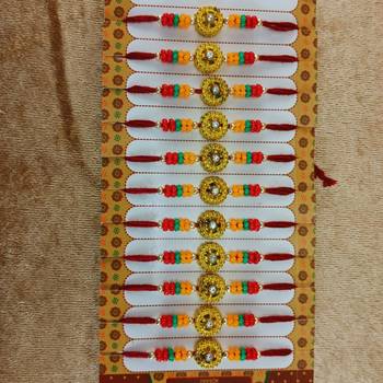 Multi beads cotton adjustable rakhi 3