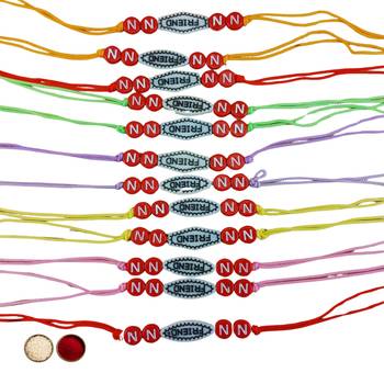 Multi beads cotton adjustable rakhi 1